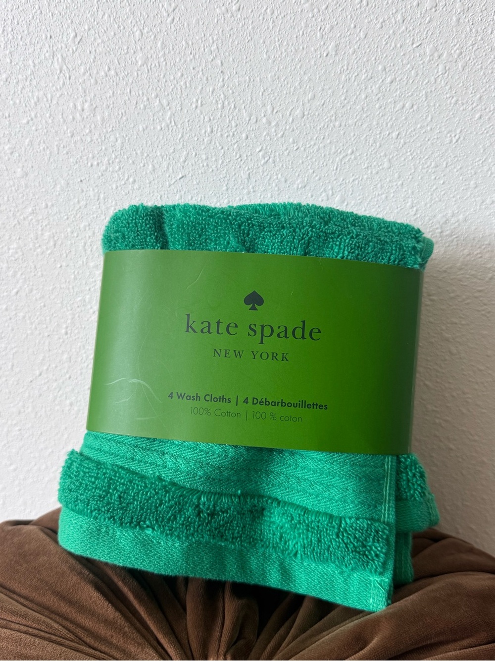 kate spade Green Wash Cloths - Set of 4